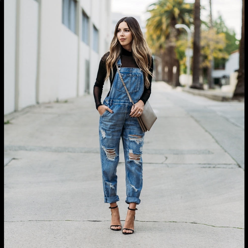 Distressed Overalls